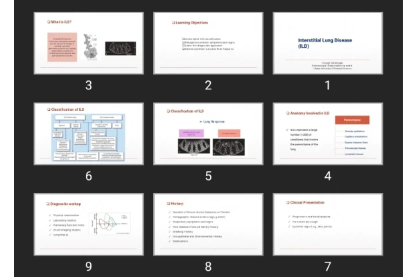 پاورپوینت  Interstitial Lung Disease (ILD)