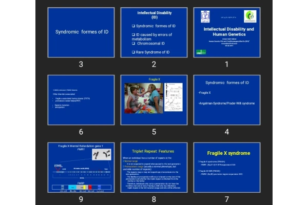 پاورپوینت Intellectual Disability and Human Genetics