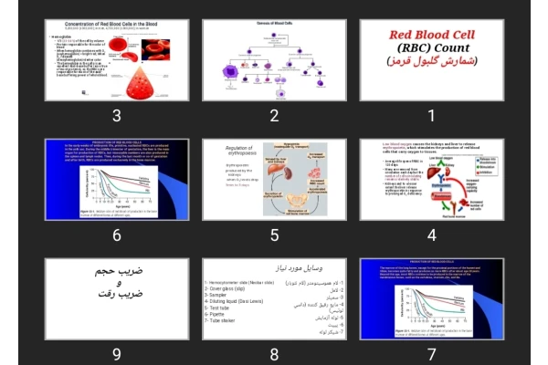پاورپوینت Red Blood Cell (RBC) Count(شمارش گلبول قرمز)