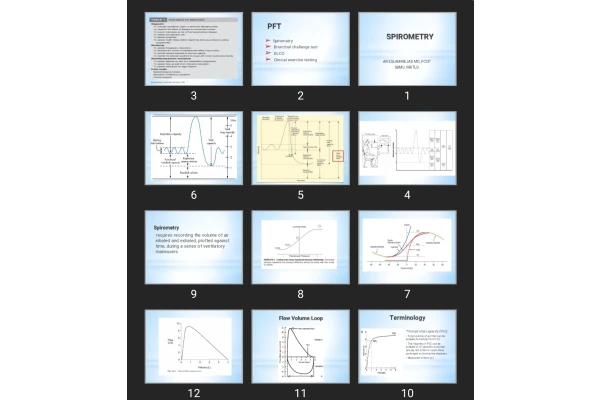 مشخصات فایل:  پاورپوینت SPIROMETRY اسپیرومتری