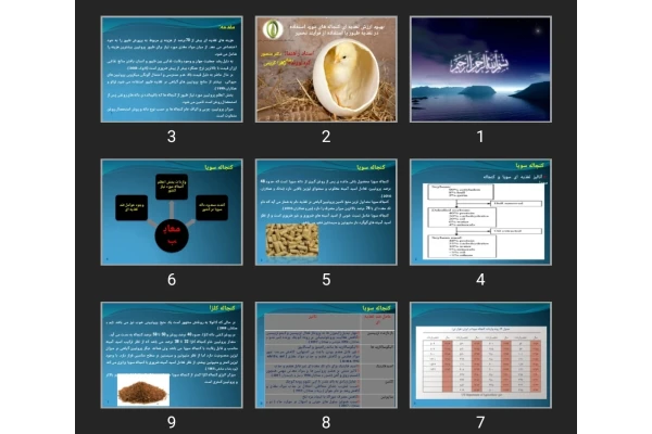 پاورپوینت بهبود ارزش تغذیه ای کنجاله های مورد استفاده در تغذیه طیور با استفاده از فرآیند تخمیر