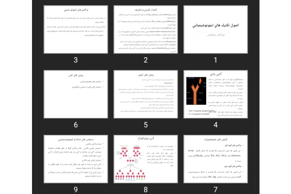 پاورپوینت اصول تكنيک های ايمونوشيميايی
