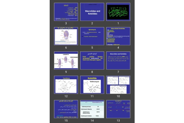 پاورپوینت ماکرولیدها Macrolides and Ketolides