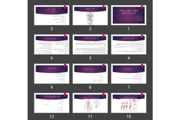 پاورپوینت اختلالات عروقی و مشکلات گردش خون محیطی