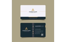 کارت ویزیت طلایی شرکتی آبی