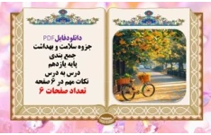 جزوه سلامت و بهداشت جمع بندی پایه یازدهم درس به درس  نکات مهم در ۶ صفحه