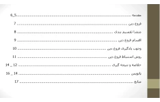 پاور پوینت در موضوع فرع دین