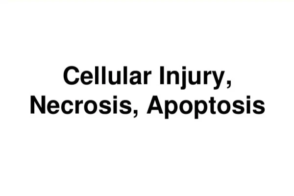 جزوه cellular injury necrosis , apoptosis - زبان انگلیسی - ۵۰ صفحه