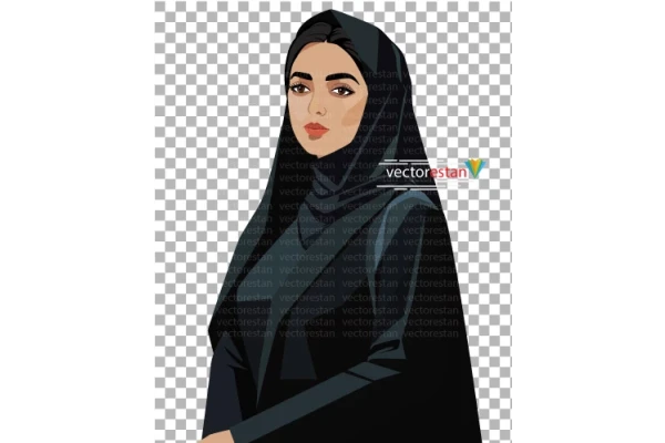 عکس png  زن چادرمشکی ایرانی