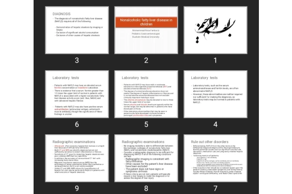 پاورپوینت Nonalcoholic fatty liver disease in children