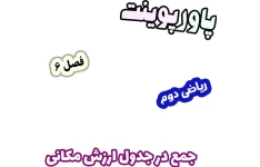 پاورپوینت ریاضی دوم دبستان، فصل 6: جمع در جدول ارزش مکانی