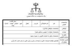 دادخواست مطالبه خسارات ناشی از تصادف و ضرر و زیان ناشی از سلب قدرت کارکردن