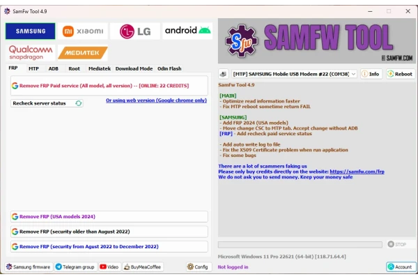 دانلود نرم افزار SamFw FRP Tool V4.9 2025 نسخه جدید آنلاک شده