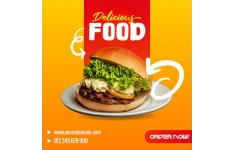 قالب پست اینستاگرام فست فود