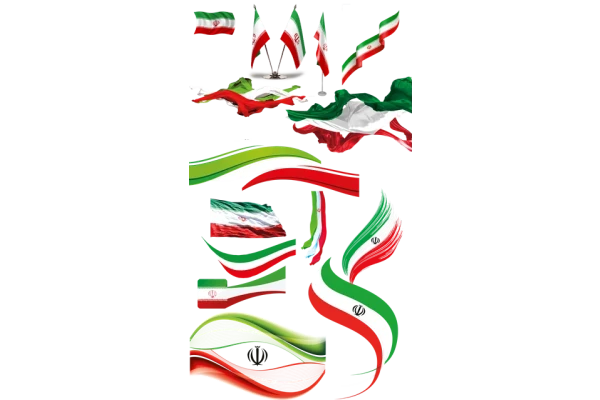 14 تصویر پرچم ایران دوربری شده - PNG