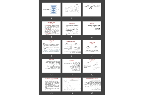 پاورپوینت خلاقيت، نوآوری و کارآفرينی در سازمان