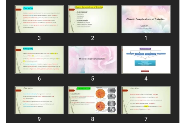 پاورپوینت Chronic Complications of Diabetes