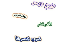 طرح درس و روش تدریس ریاضی ششم، فصل 2: ضرب کسرها