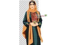 png مدل دخترایرانی محجبه با لباس سنتی و مانتویی