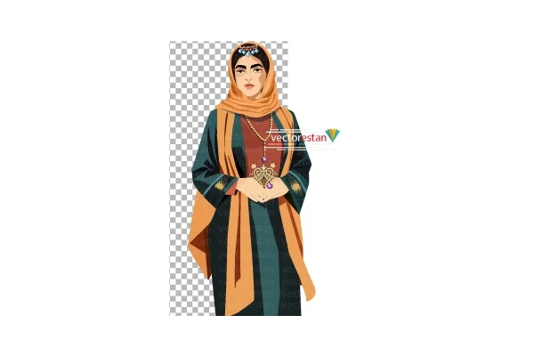 png مدل دخترایرانی محجبه با لباس سنتی و مانتویی