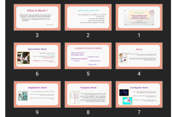 پاورپوینت Shock and Multiple Organ Dysfunction Syndrome or Shock and Nursing Care(1)