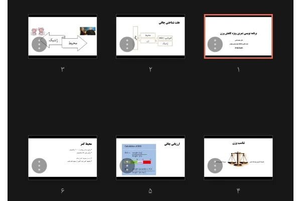 جزوه برنامه نویسی تمرین ویژه کاهش وزن