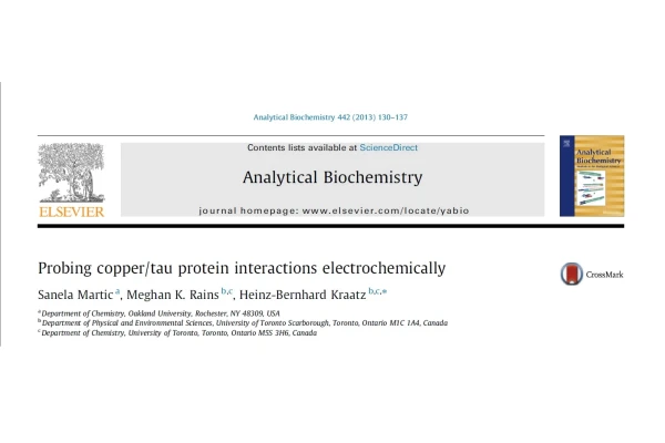 ترجمه فارسی مقاله ... Probing copper/tau protein interactions