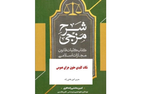 PDF جزوه نکات کلیدی حقوق جزای عمومی نکات مستخرج کتاب کلیات قانون مجازات اسلامی امین بخشی زاده