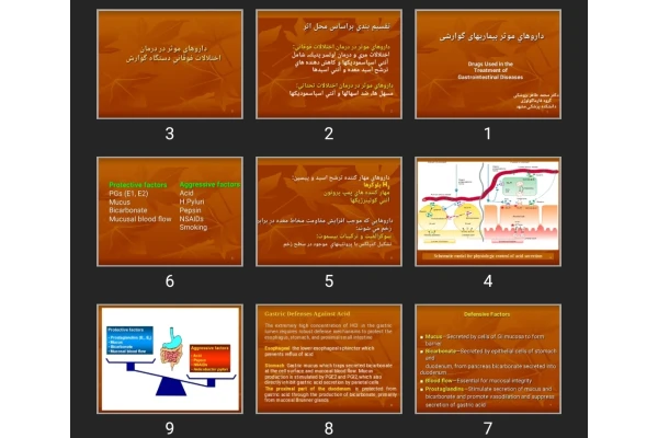 پاورپوینت داروهای موثر بیماری‌های‌ گوارشی