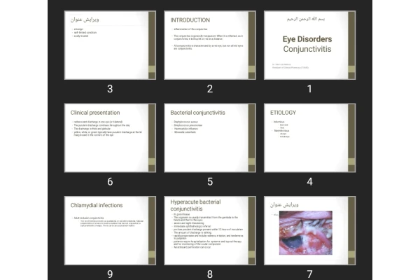 پاورپوینت Eye Disorders Conjunctivitis