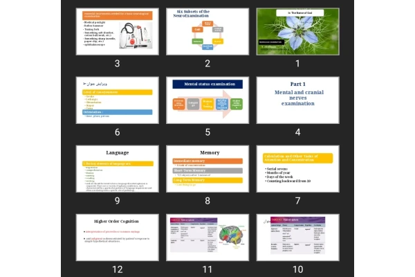 پاورپوینت NeuroExamination semiology