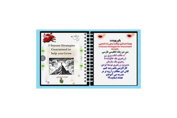 پاورپوینت پنج 5 استراتژی موفقیت برای رشد تضمینی