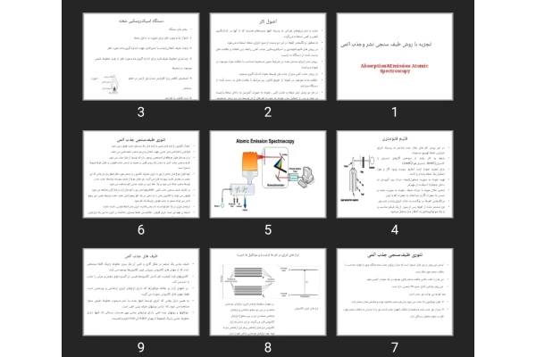 پاورپوینت تجزیه با روش طیف سنجی نشر و جذب اتمی