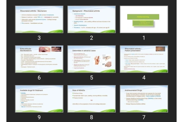 پاورپوینت Antirheumatoid drugs