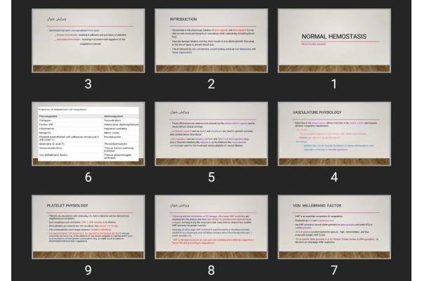 پاورپوینت NORMAL HEMOSTASIS