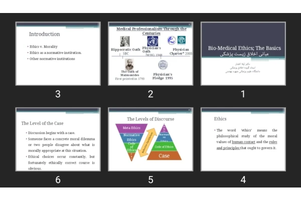 پاورپوینت Bio-Medical Ethics; The Basics مبانی اخلاق زیست پزشکی