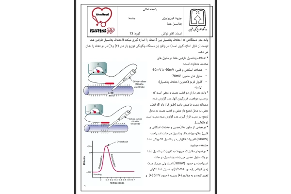 جزوه پتانسیل غشا